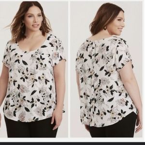 Torrid Floral Blouse Abbey Georgette 00